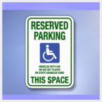 USB359H Parking Lot Sign - Handicap 12x18