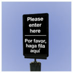 USB354B Stanchion Insert - Please Enter Here (Dual)